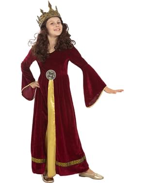 Peruca de princesa medieval para menina