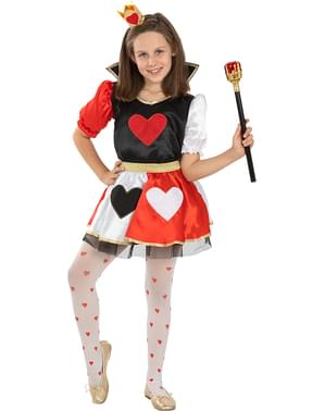 Queen of Hearts Kostyme til jenter