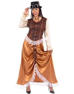 Maskeraddräkt Steampunk lång för henne