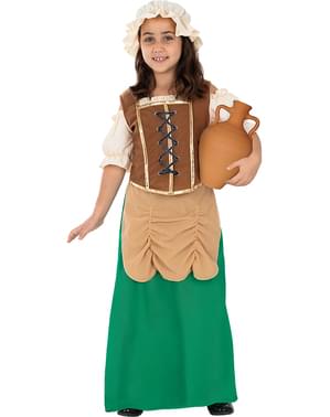 Middeleeuws Herbergier-kostuum Voor Meisjes