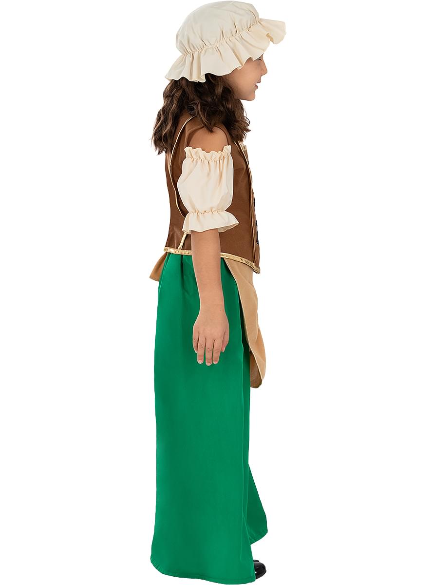 Fato de taberneira medieval para menina