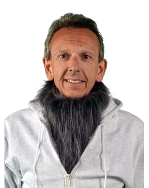 Cuello de pelo gris para adulto