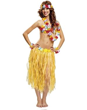 Disfraz de hawaiana. Faldas y complementos. Aloha! | Funidelia