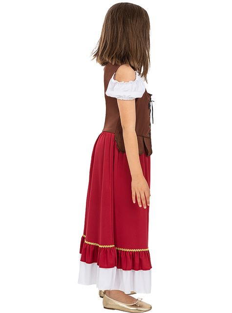Mittelalter Wirtin Kostüm Classic für Mädchen