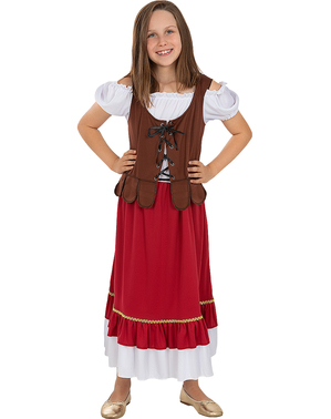 Costum clasic de hangiu medieval pentru fete