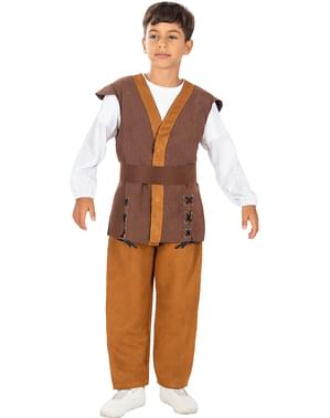 Fato de taberneiro medieval para menino