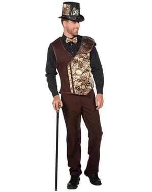 Gouden Steampunk gilet voor mannen