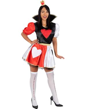 Queen of Hearts kostyme til kvinner