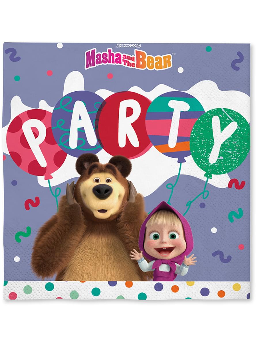 16 Napkins - Masha and the Bear (33 x 33cms)