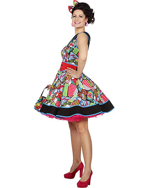 Pop Art Pin-Up Dress for Women