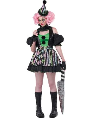 Psycho moordenaar clown kostuum voor vrouwen