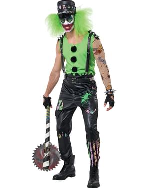 Costume da clown psicopatico horror del circo da uomo