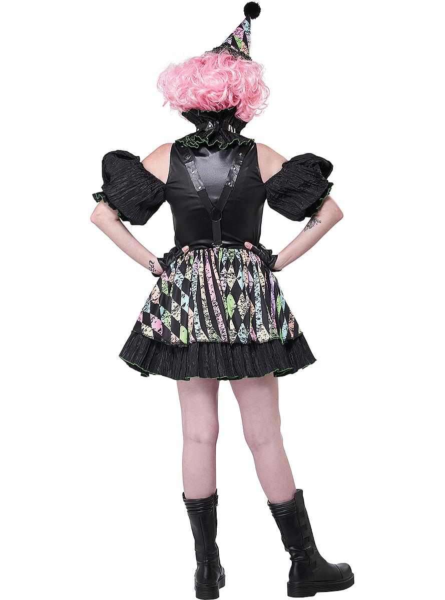 Costume da clown psicopatico horror del circo da donna