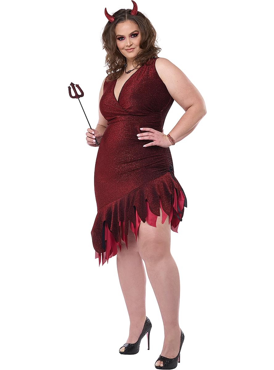 Disfraz de diablesa espectacular para mujer talla grande