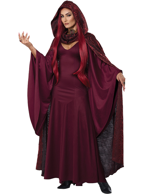 Disfraz de bruja roja para mujer