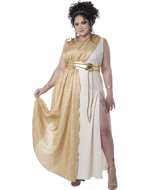 Tyylikäs roomalainen puku naisille Plus koko