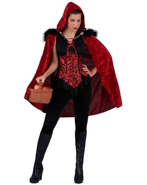 Deluxe Roodkapje-kostuum voor vrouwen