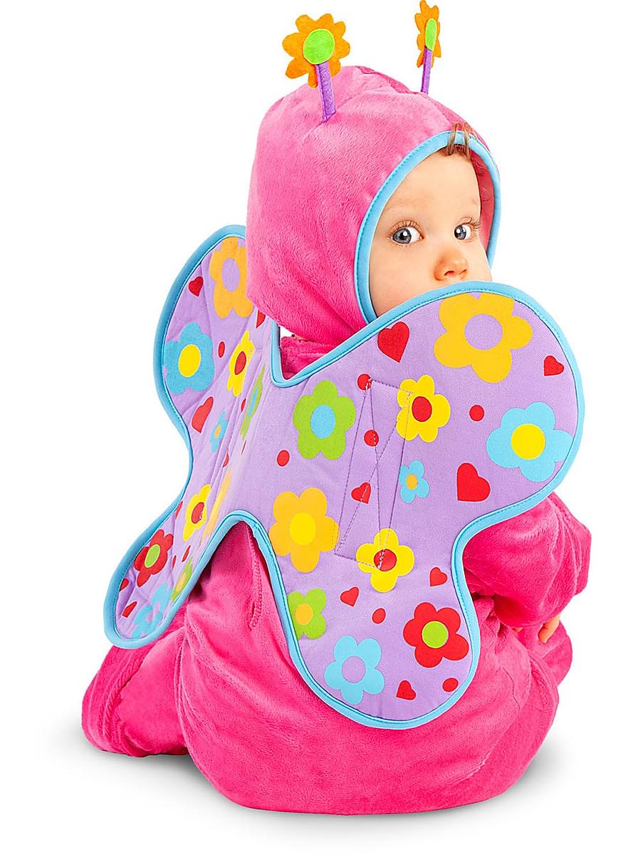 Disfraz de mariposa con flores para bebé