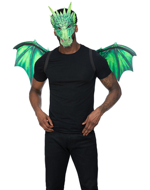 Alas y máscara de dragón