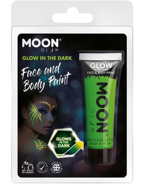 Zelený make-up svietiaci v tme