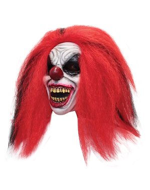 Maschera da clown rosso horror