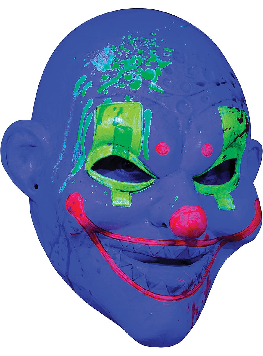 Неонска ефектна кловнска маска