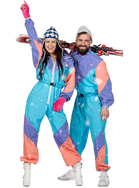 Disfraz de esquí de los años 80 para hombre