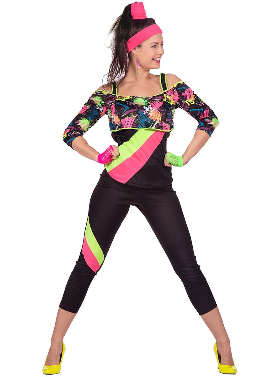 80er Jahre Aerobic Kostüm für Damen