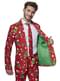 Costum de Crăciun „Christmas Brads Stars Red” - Suitmeister