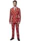 Costum de Crăciun „Christmas Brads Stars Red” - Suitmeister