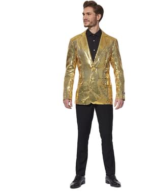 Zlaté sako s výšivkou pailette - Suitmeister