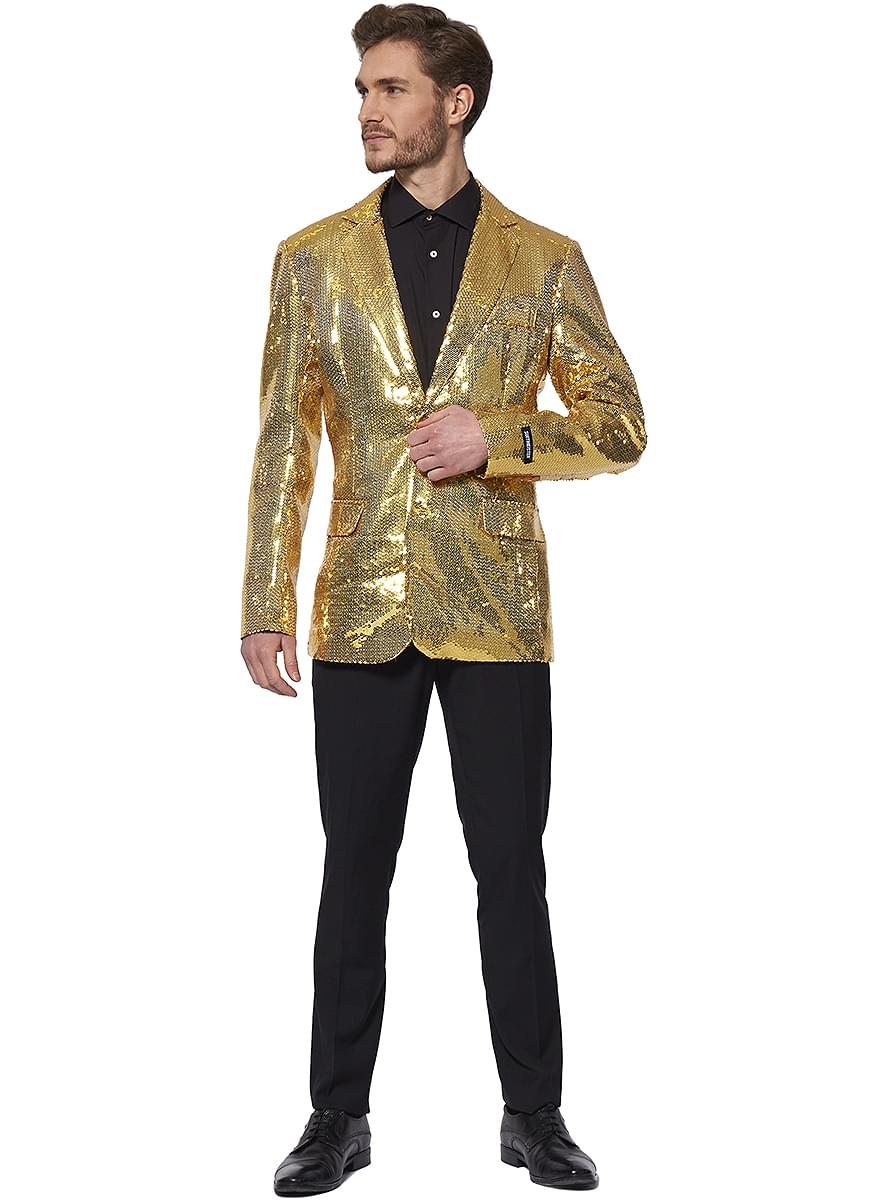 Zlati blazer z bleščicami - sako za moške