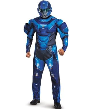 Синя спартански костюм за мъже