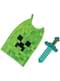 Creeper komplet -meč in ogrinjalo - Minecraft