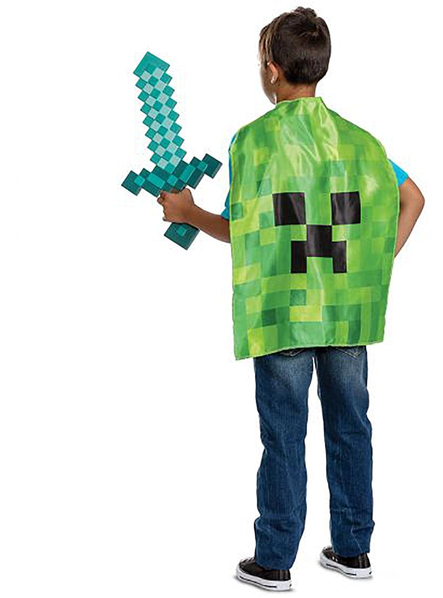 Set meč a plášť Creeper - Minecraft