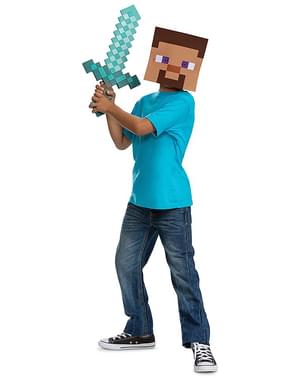 Kit sabie și mască Steve - Minecraft