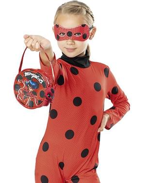 Punane jutt ja maski, nagu Ladybug tüdrukutele