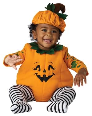 Costum de lux de Halloween cu dovleac pentru bebelusi