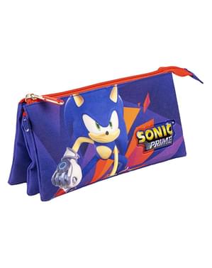 Sonic Prime Pencil Case with Three Compartments