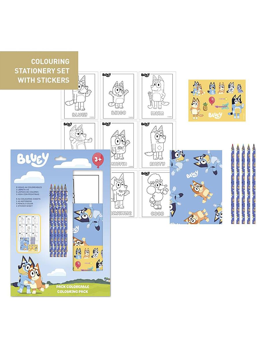 Set de papelería de Bluey para niños