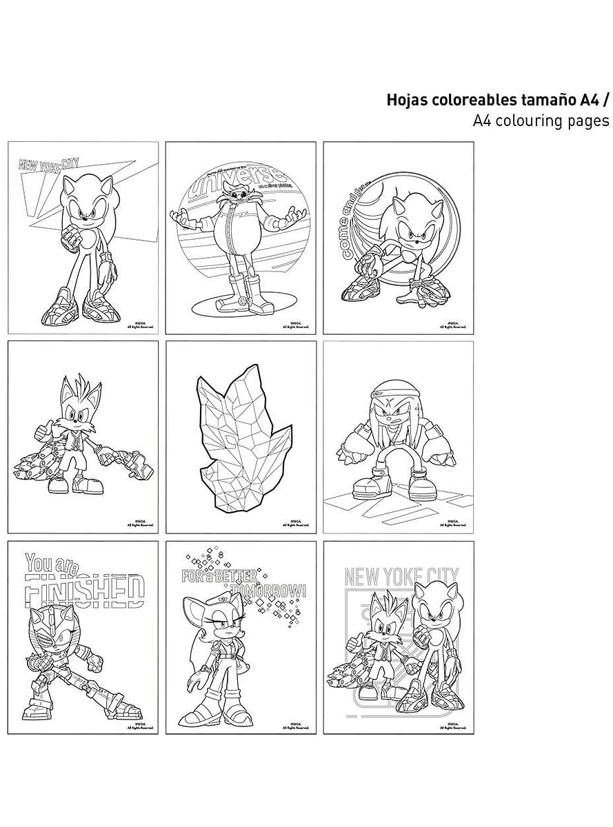 Sonic Prime bērnu Papīrs komplekts