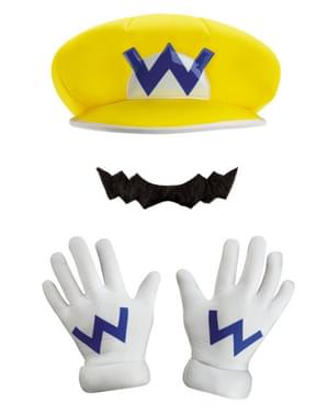 Gorra y bigote de Wario para adulto