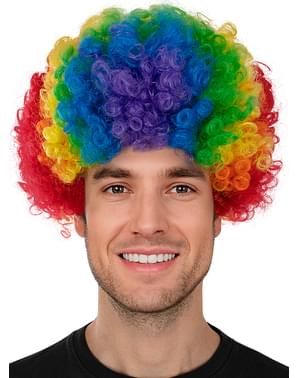 Regenboog Clown Pruik