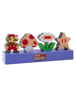 3D Mario Bros figūru dekoratīvā lampa