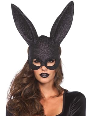 Dámska sexy trblietavá maska zajačik
