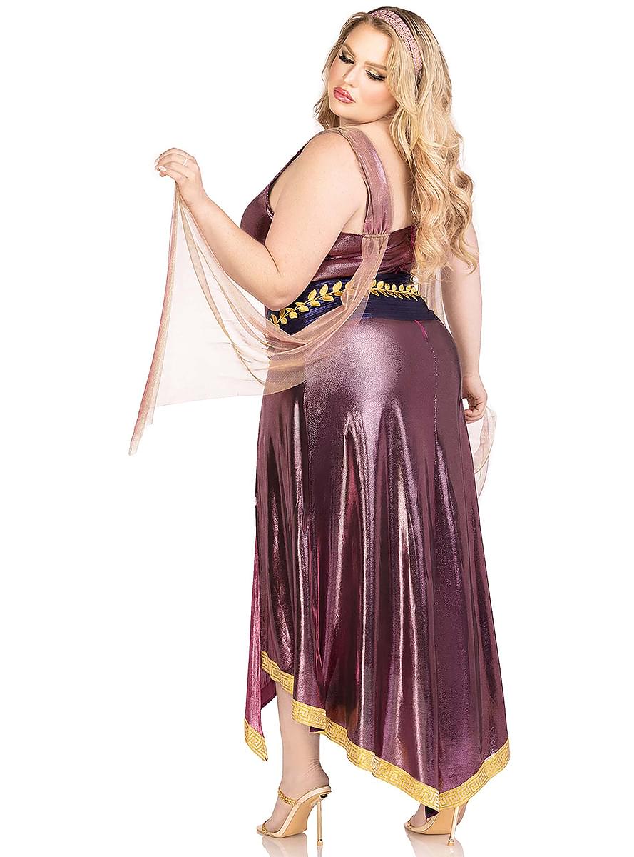 Disfraz de Diosa Amatista sexy para mujer talla grande