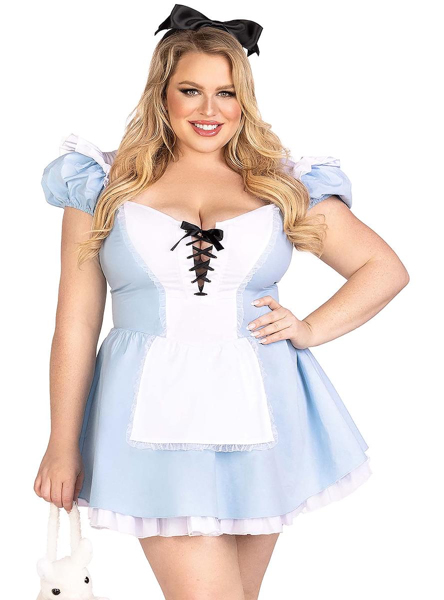 Sexet Alice kostume til kvinder plusstørrelse