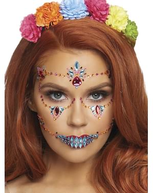 La Catrina Day of the Dead Face Jewels