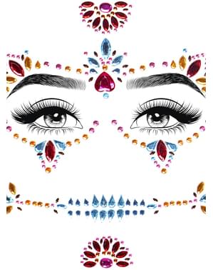 Kryształki na twarz La Catrina Dzień Zmarłych