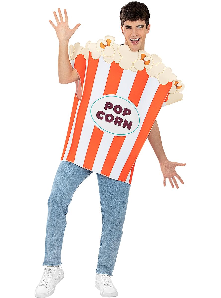 Popcornkostuum met zak voor volwassenen